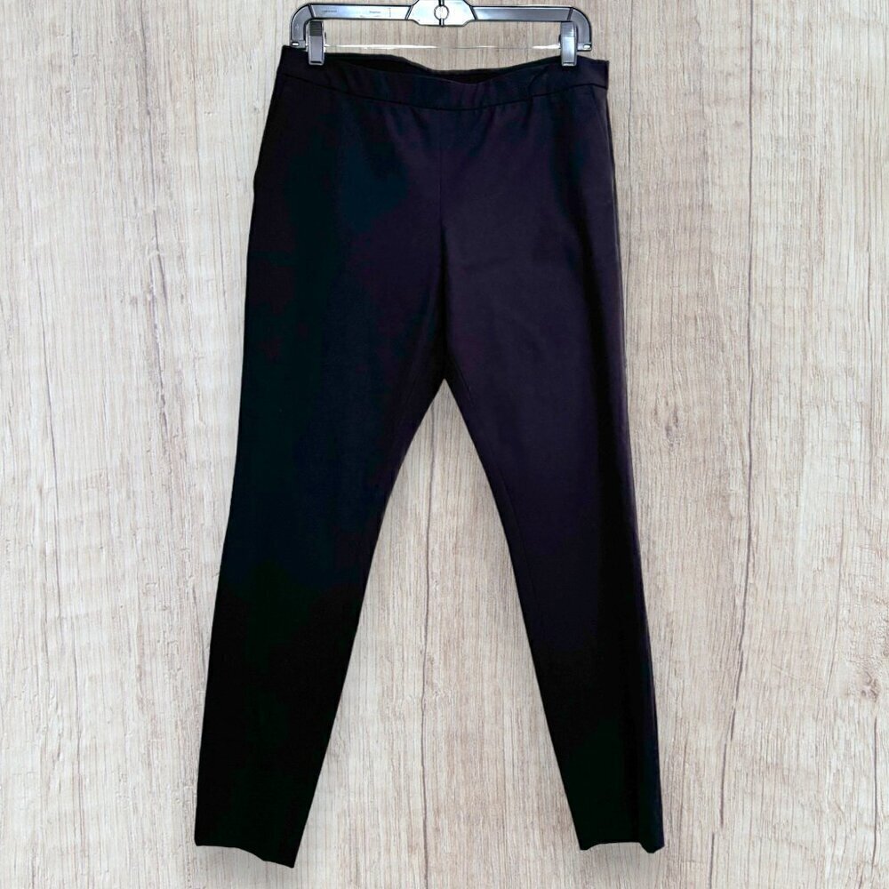 LAFAYETTE 148 New York Murray Pants Black Stretch Millennium Crepe Womens M 8 10